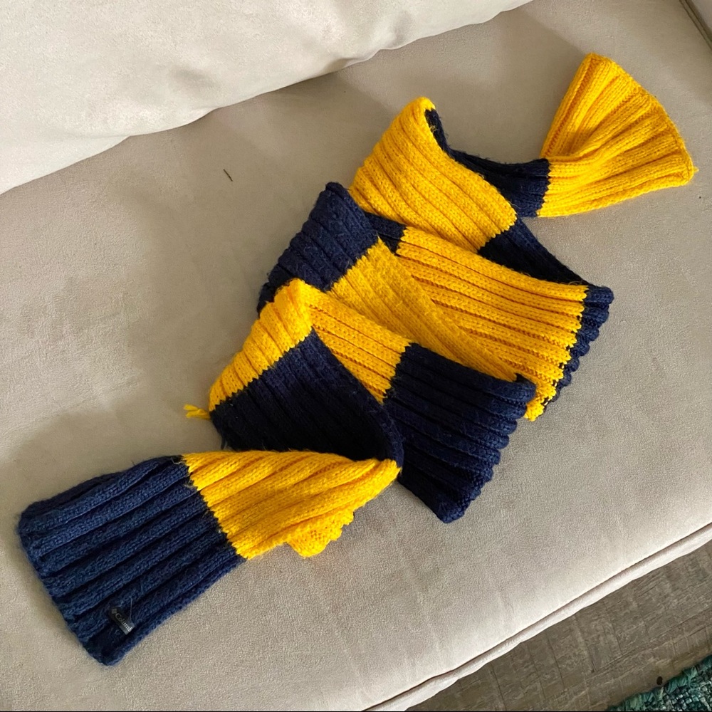 Maize and blue winter gameday scarf by Columbia